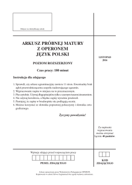 arkusz próbnej matury z operonem język polski