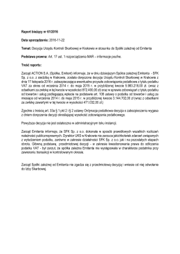 Raport bieżący nr 61/2016 Data sporządzenia: 2016-11