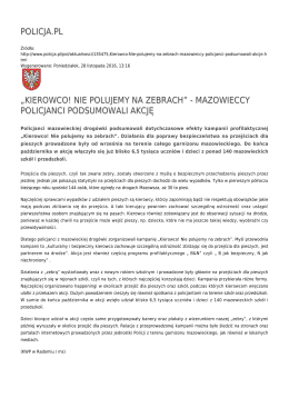 &bdquo;kierowco! nie polujemy na zebrach&rdquo; - mazowieccy