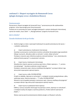 emSzmal 3: Eksport wyciągów do Humansoft Corax (plugin