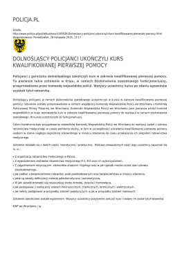 policja.pl dolnośląscy policjanci ukończyli kurs kwalifikowanej