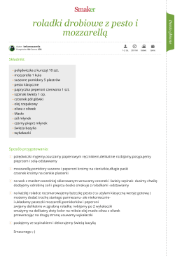 roladki drobiowe z pesto i mozzarellą
