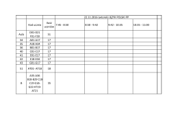 Harmonogram na dni 22-24 listopada (wtorek