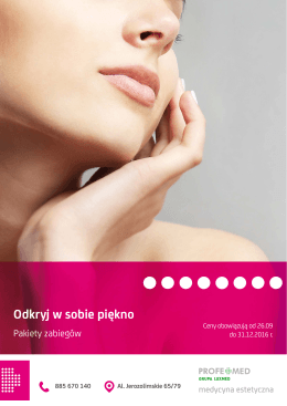 Jesienno-zimowe pakiety zabieg&oacute;w