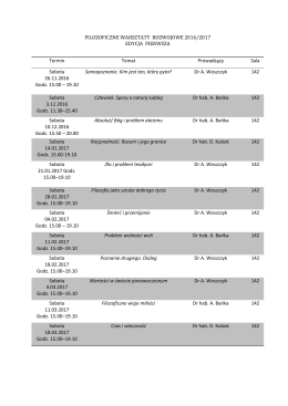 Harmonogram zjazd&oacute;w