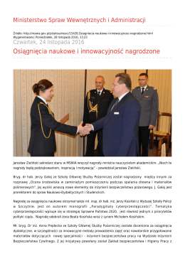 Osiągnięcia naukowe i innowacyjność nagrodzone
