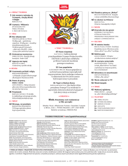 tygodnik powszechny 47 | 20 listopada 2016 4 OLAF OSICA - e