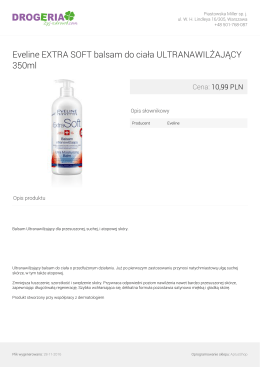 Eveline EXTRA SOFT balsam do ciała ULTRANAWILŻAJĄCY 350ml