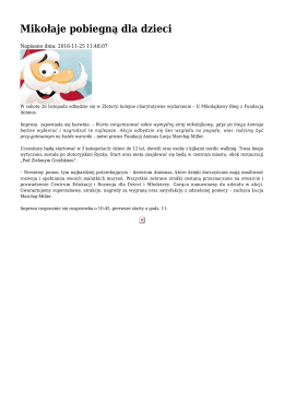 Mikołaje pobiegną dla dzieci