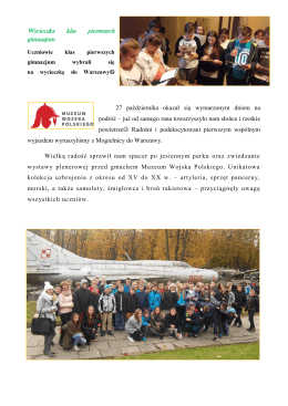 Wycieczka klas pierwszych gimnazjum