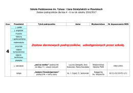 klasy 4-6 rok szkolny 2016/2017 - Szkoła Podstawowa im. Tytusa i