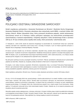 POLICJA.PL POLICJANCI ODZYSKALI SKRADZIONE SAMOCHODY