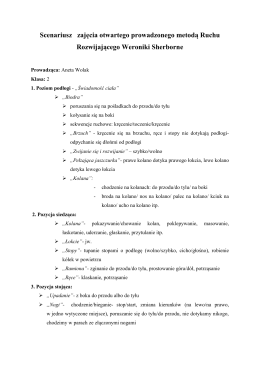 Scenariusz zajęć ruchowych metodą Weroniki Sherborne dla klas 2