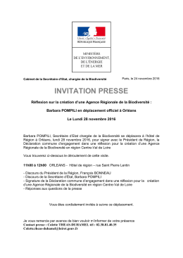 INVITATION PRESSE