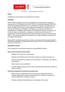 CDD communication Futur en Seine