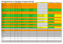 Planning et désignations du 3 et 4 Decembre 2016
