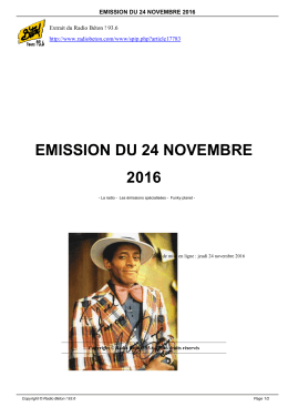 emission du 24 novembre 2016