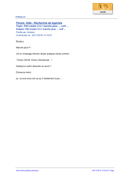 Forum: Aide - Recherche de logiciels