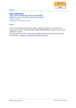 Forum: D&eacute;pannage