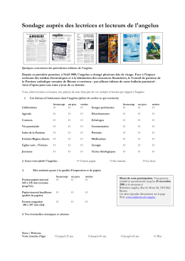 Participer au sondage