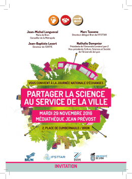 partager la science au service de la ville