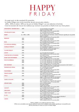 Liste offres Happy Friday FR-ln