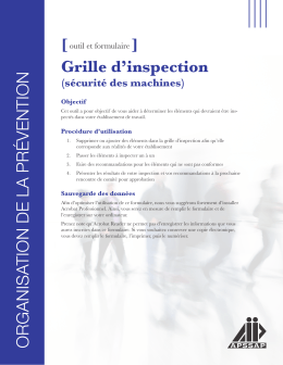 Grille d`inspection (Machines)