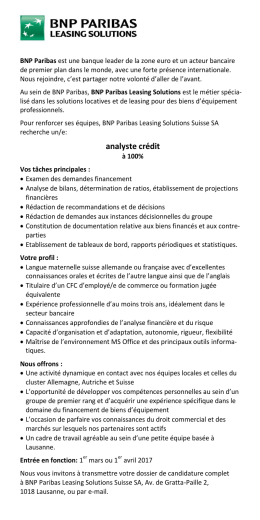 analyste crédit