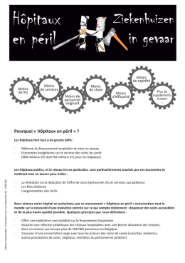 Pourquoi « Hôpitaux en péril