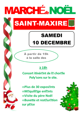 March&eacute; de No&euml;l &agrave; la Salle des f&ecirc;tes de Saint