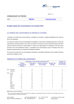 Indicateur de confiance des consommateurs