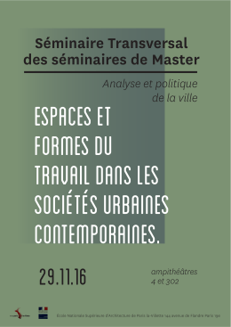 Séminaire Transversal des séminaires de Master