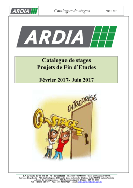 Catalogue de stages