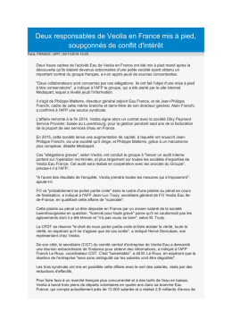 VEOLIA DEUX RESPONSABLES MIS À PIED - Over-blog
