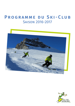 Programme du Ski-Club