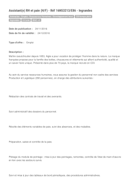 Offre Emploi - Stage - Departement de la Vienne | Emploi 86