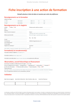 Fiche Inscription Formation