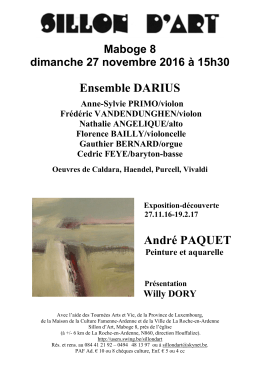Ensemble DARIUS André PAQUET