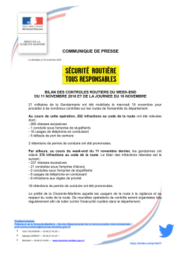 communique de presse - Les services de l`État en Charente