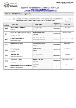 liste des candidatures retenues 0060 0061 0085