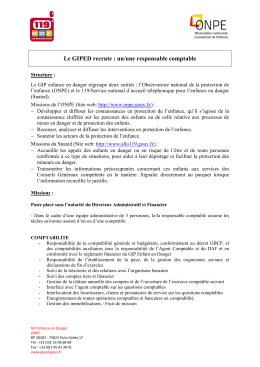 Fiche de poste annonce recrutement RComptable