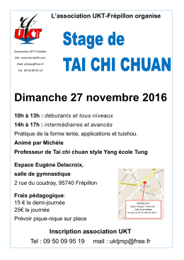 L`association UKT-Frépillon organise Dimanche 27 novembre 2016