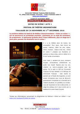 communiqué de presse - Université de Toulouse