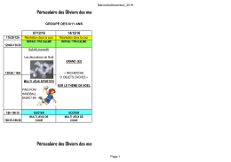 Périscolaire des Oliviers des mercredis de Déce