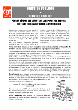 fonction publique = service public - Union départementale CGT Loir