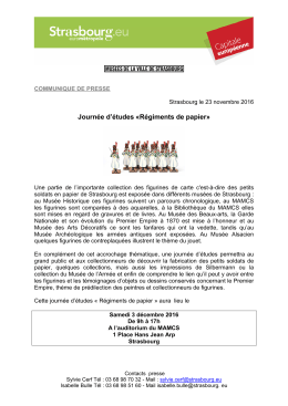 Journée d`études «Régiments de papier