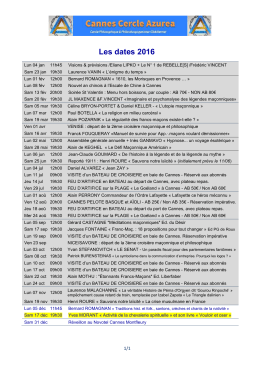 d`infos 2016 - Cannes Cercle Azurea
