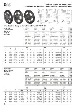 Ruote in ghisa - Cast iron sprockets Kettenräder aus