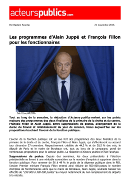 Les programmes d`Alain Juppé et François Fillon pour