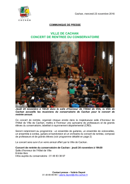 Concert de rentr&eacute;e du conservatoire